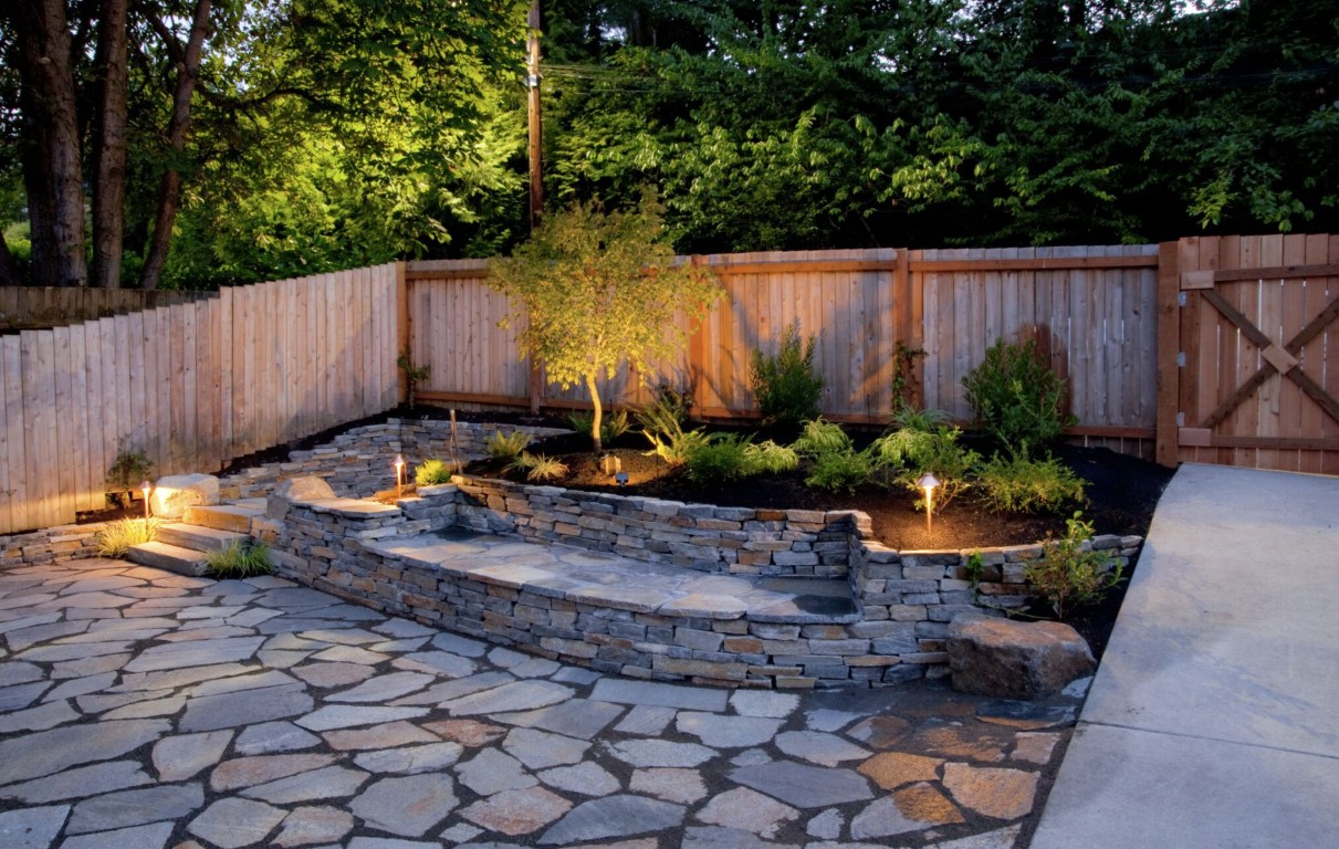 Transformed backyard with professional landscape lighting in Westchester, FL